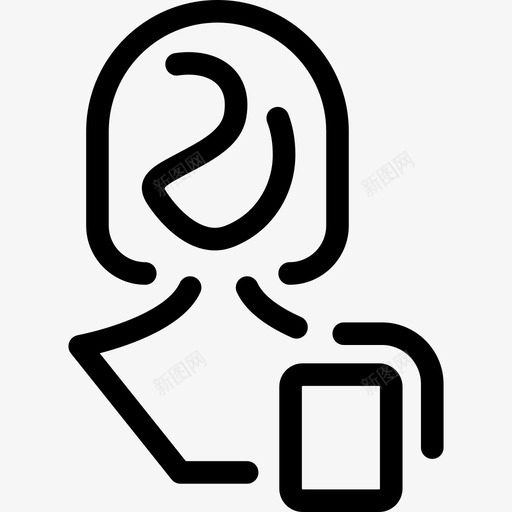女性身份证女士直系图标svg_新图网 https://ixintu.com 女士 女性身份证 直系