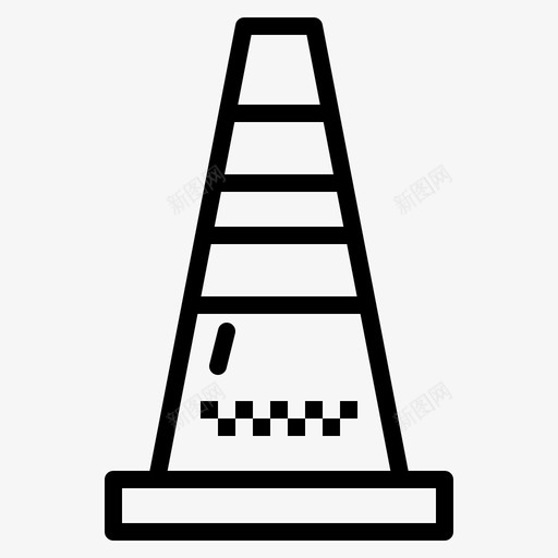 交通锥系船柱施工图标svg_新图网 https://ixintu.com 交通锥 施工 施工工具 系船柱