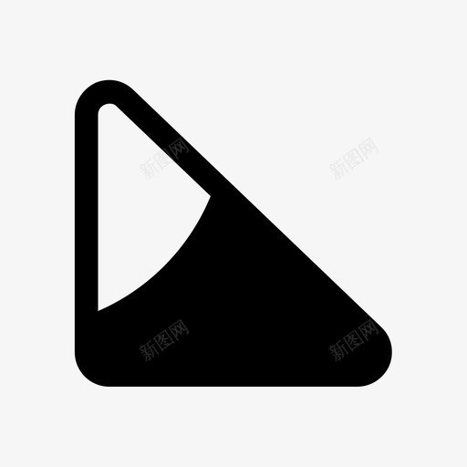 三角形按钮几何体图标svg_新图网 https://ixintu.com 三角形 几何体 基本形状 形状 按钮