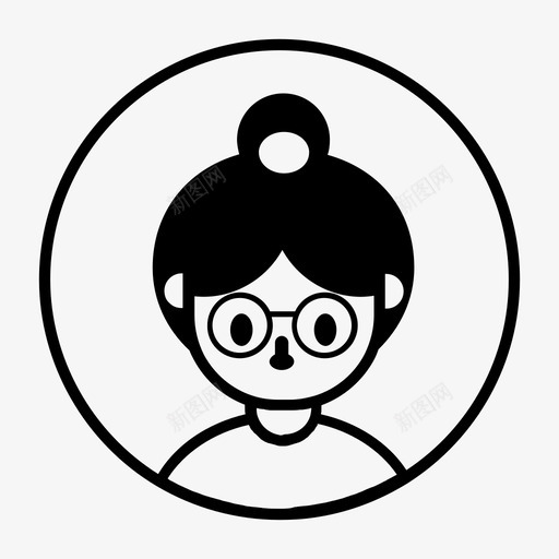 女人脸女孩办公室图标svg_新图网 https://ixintu.com 人 办公室 女人脸 女孩 工人 脸