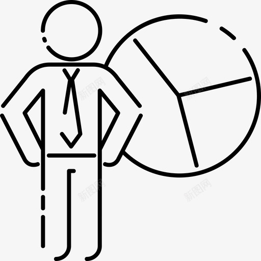 业务统计分析业务人员图标svg_新图网 https://ixintu.com 业务人员 业务统计 分析 图表 虚线业务 饼图
