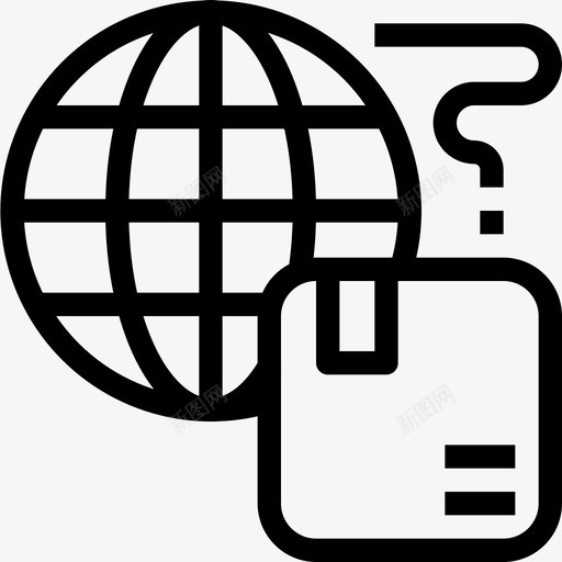 全球航运箱子交货图标svg_新图网 https://ixintu.com 互联网 交货 交货和运输 全球航运 国际 箱子