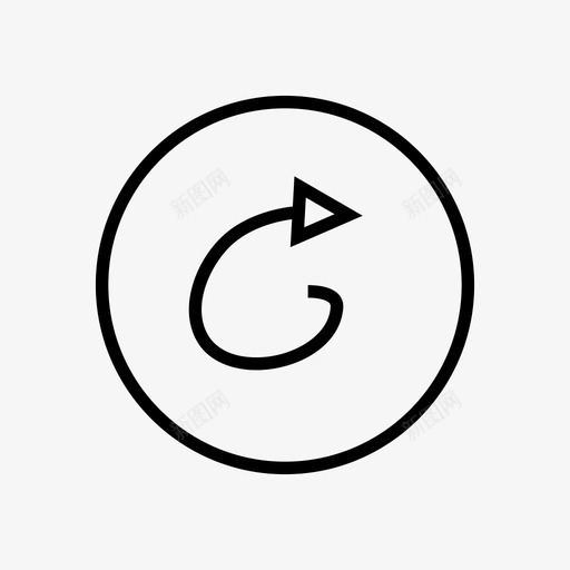 箭头光标方向图标svg_新图网 https://ixintu.com 光标 前进 方向 移动 箭头 箭头圆圈框