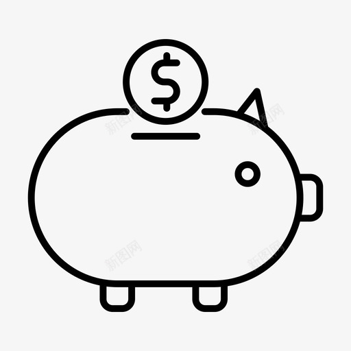 存钱罐银行商业图标svg_新图网 https://ixintu.com 储蓄 商业 存钱罐 金融 银行