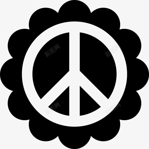 和平之花形状和平与爱图标svg_新图网 https://ixintu.com 和平与爱 和平之花 形状