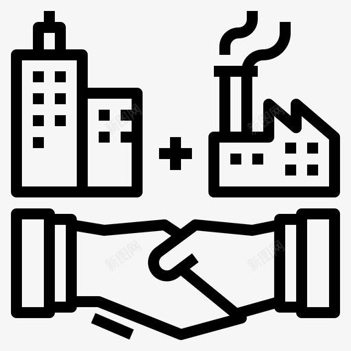 外包业务合作图标svg_新图网 https://ixintu.com 业务 企业管理 合作 外包 离岸 管理