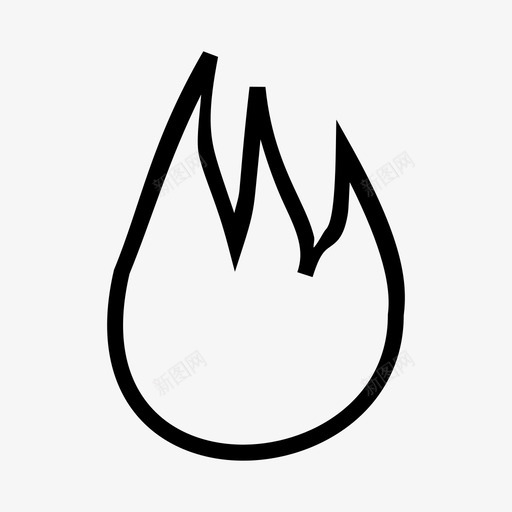 火轮廓燃烧类别图标svg_新图网 https://ixintu.com 元素 游戏和界面图标集大纲 火轮廓 热 燃烧 类别 自然