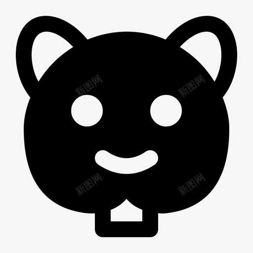 松鼠动物花栗鼠图标svg_新图网 https://ixintu.com 动物 啮齿动物 土拨鼠 松鼠 脸 花栗鼠 跳跃图标动物字形