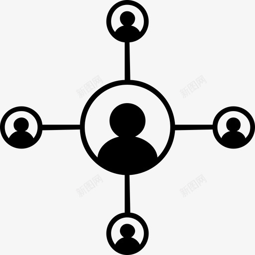 网络追随者朋友图标svg_新图网 https://ixintu.com 朋友 社交 网络 追随者
