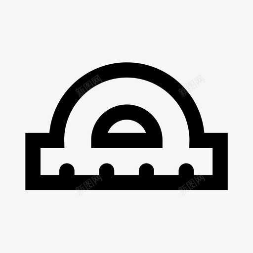 量角器角度数学图标svg_新图网 https://ixintu.com 尺子 数学 材料设计科学大纲 测量 角度 量角器