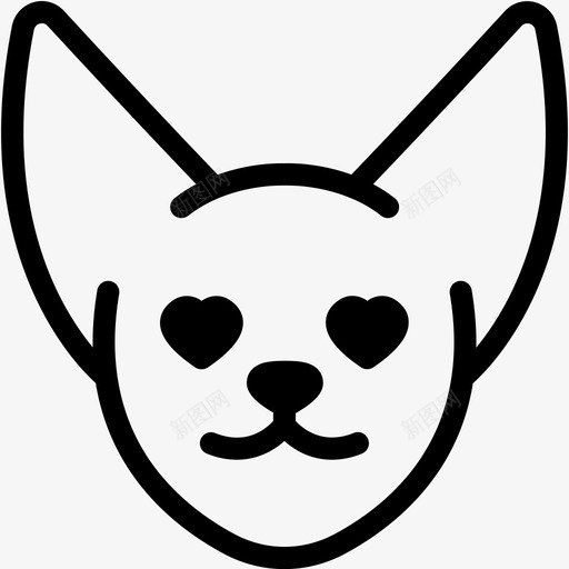 爱表情情感图标svg_新图网 https://ixintu.com 情感 感觉 爱 芬内克福克斯 芬内克福克斯表情线 表情