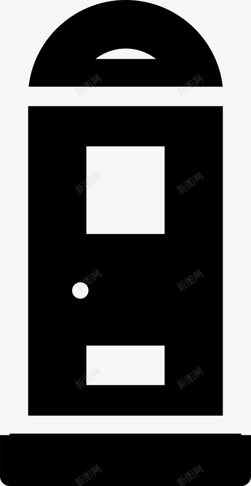 入口门门口图标svg_新图网 https://ixintu.com 入口 家 房子 租金符号 门 门口