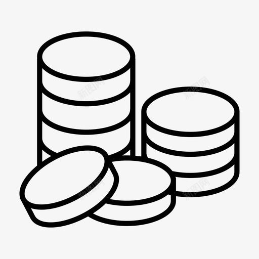 硬币现金现金流图标svg_新图网 https://ixintu.com 现金 现金流 硬币 钱