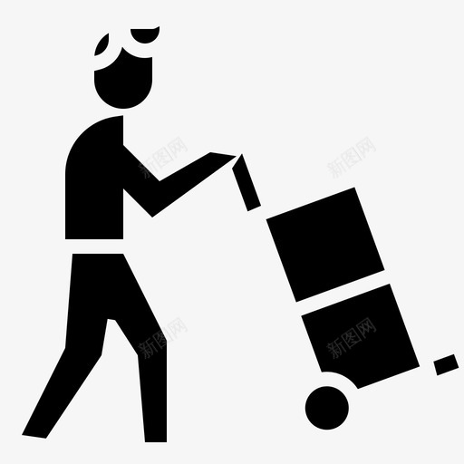 建筑工人施工人员交货图标svg_新图网 https://ixintu.com 交货 包装 工业固体 建筑工人 施工人员