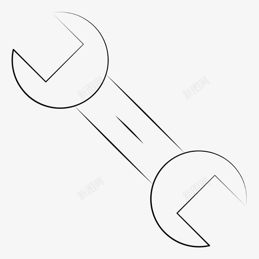 扳手固定器手绘企业管理图标svg_新图网 https://ixintu.com 固定器 手绘企业管理 扳手