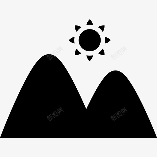 沙漠日出自然伊斯兰偶像图标svg_新图网 https://ixintu.com 伊斯兰偶像 沙漠日出 自然