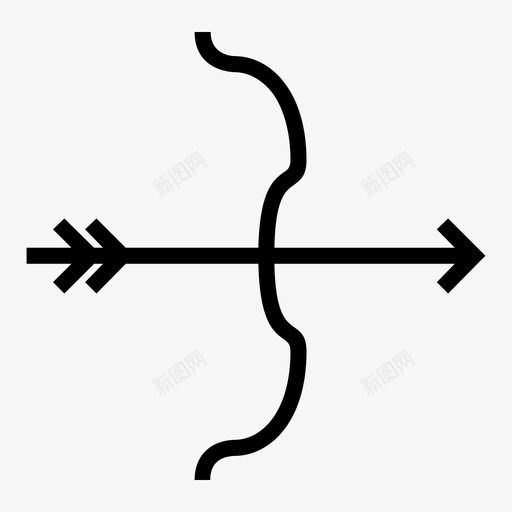 射箭箭弓图标svg_新图网 https://ixintu.com 射箭 射箭项目v1 弓 箭 运动