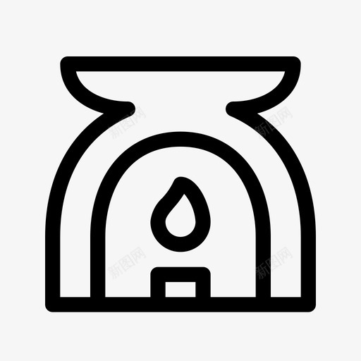 香薰蜡烛放松图标svg_新图网 https://ixintu.com spa 放松 治疗 美容spa系列 蜡烛 香薰