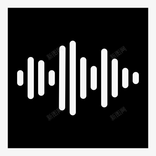 声波音频曲线图标svg_新图网 https://ixintu.com 声波 曲线 波形 音乐 音频