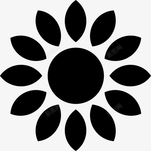 花花瓣植物图标svg_新图网 https://ixintu.com 向日葵 植物 花 花瓣
