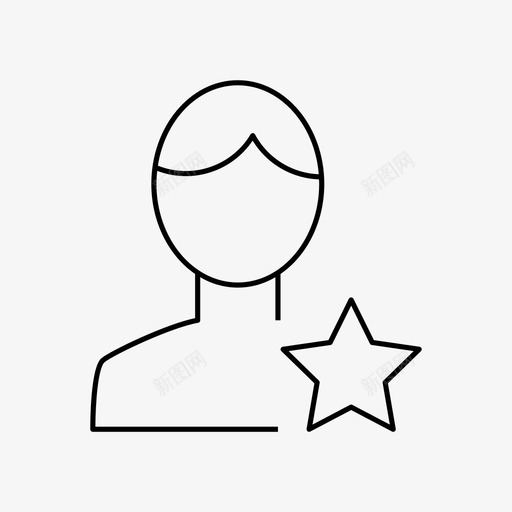 用户收藏夹重要图标svg_新图网 https://ixintu.com 收藏夹 星 星用户 用户 男 重要