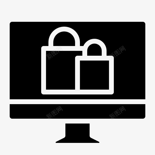 在线包电脑图标svg_新图网 https://ixintu.com 包 商店 在线 搜索引擎优化 电脑 购物