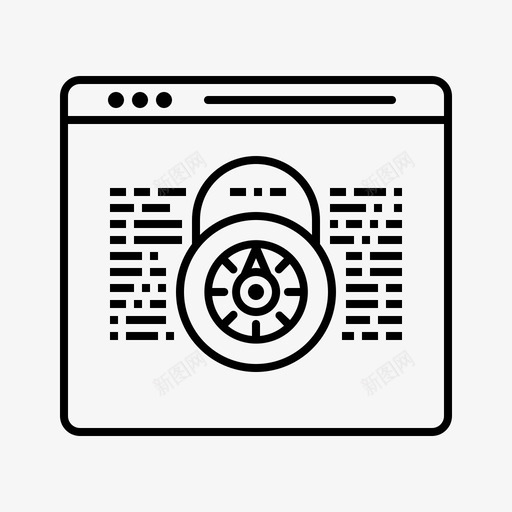 数据隐私政策浏览器gdpr图标svg_新图网 https://ixintu.com gdpr gdpr数据隐私政策大纲 保护 数据隐私政策 浏览器 锁