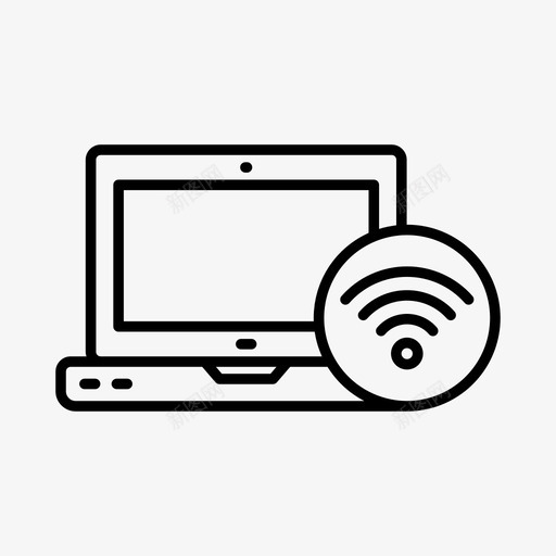 wifi电脑连接图标svg_新图网 https://ixintu.com wifi 互联网 无线 电脑 笔记本电脑 连接