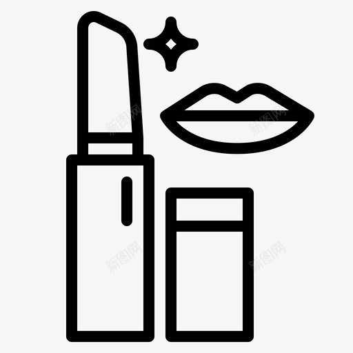 唇膏美丽化妆品图标svg_新图网 https://ixintu.com 化妆 化妆品 唇膏 美丽