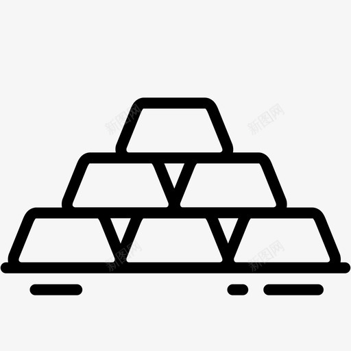 金条黄金银行和金融图标svg_新图网 https://ixintu.com 金条 银行和金融 黄金