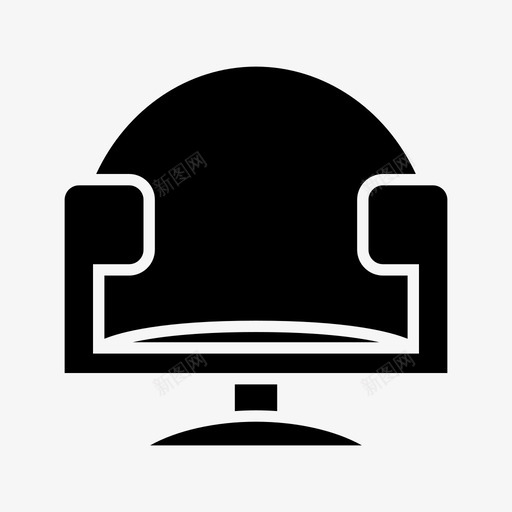 沙发扶手椅家具图标svg_新图网 https://ixintu.com 家具 扶手椅 沙发