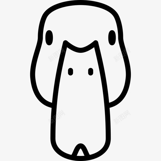 鸭头动物群直线型图标svg_新图网 https://ixintu.com 动物群 直线型 鸭头