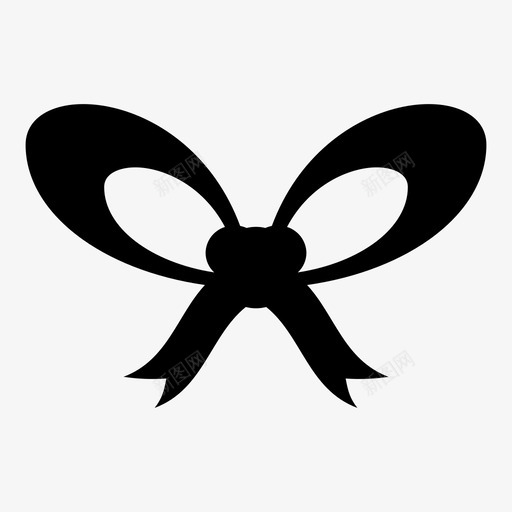 蝴蝶结礼物丝带图标svg_新图网 https://ixintu.com ui03基本款 丝带 礼物 蝴蝶结