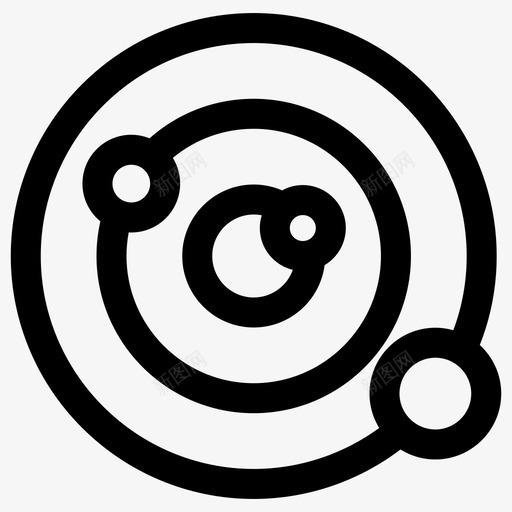 轨道天文学教育图标svg_新图网 https://ixintu.com 天文学 太空 教育 电子 轨道