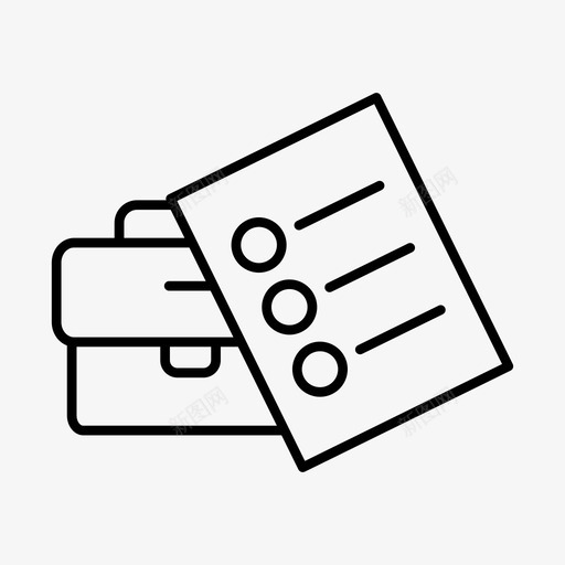 业务清单时间表单张图标svg_新图网 https://ixintu.com 业务清单 单张 手提箱 时间表