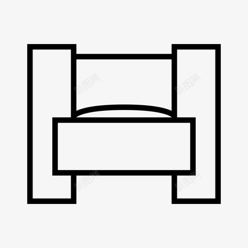 沙发长凳椅子图标svg_新图网 https://ixintu.com 内饰 家具 椅子 沙发 沙发系列 长凳