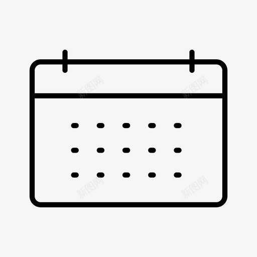 日历应用程序日期图标svg_新图网 https://ixintu.com 应用程序 日历 日期 用户界面 菜单 选项