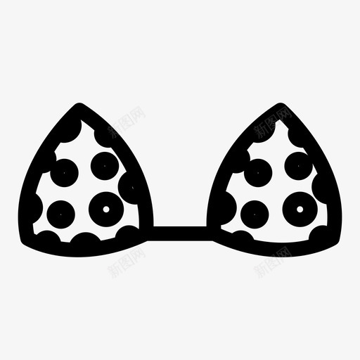 无肩带胸罩衣服图标svg_新图网 https://ixintu.com 无肩带胸罩 衣服