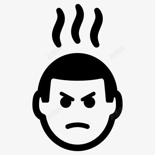 疯狂愤怒沮丧图标svg_新图网 https://ixintu.com 愤怒 沮丧 疯狂 表情表情微笑
