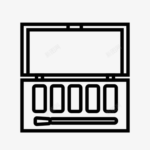 化妆调色板美容化妆品图标svg_新图网 https://ixintu.com 化妆品 化妆调色板 眼妆 美容