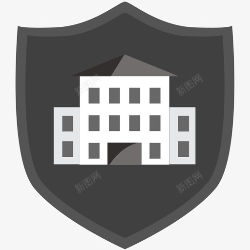 7-校园安全(黑白)svg_新图网 https://ixintu.com 7-校园安全(黑白)