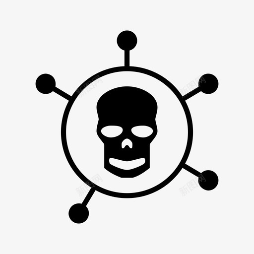 病毒细菌生物学图标svg_新图网 https://ixintu.com 危险 微生物 生物学 疾病 病毒 细菌