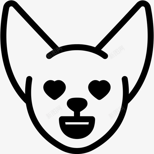 爱表情情感图标svg_新图网 https://ixintu.com 情感 感觉 爱 芬内克福克斯 芬内克福克斯表情线 表情