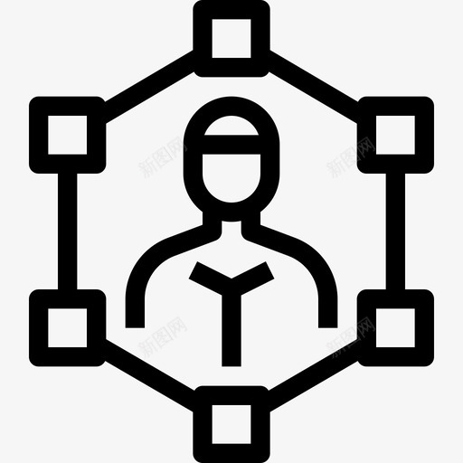 人力资源管理连接员工图标svg_新图网 https://ixintu.com 业务和员工 人力资源管理 员工 网络 资源 连接