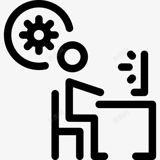 工作的进步人的生活线性的图标svg_新图网 https://ixintu.com 人的生活 工作的进步 线性的