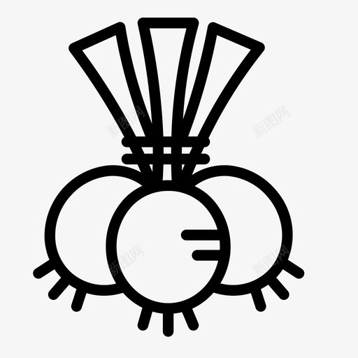 洋葱植物根图标svg_新图网 https://ixintu.com 夏季 夏季蔬菜和水果 根 植物 洋葱 蔬菜