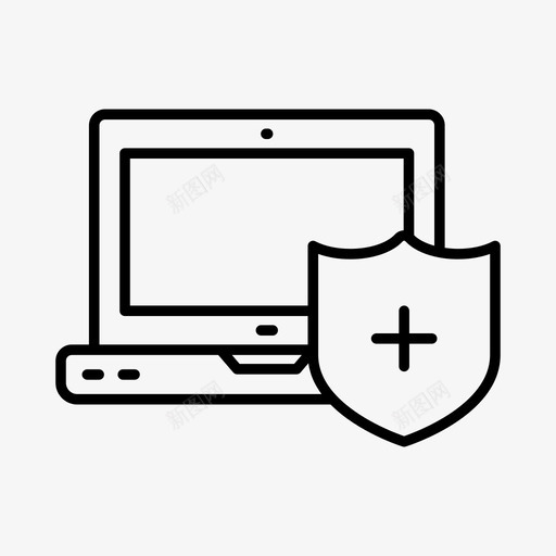 添加防火墙防病毒笔记本电脑图标svg_新图网 https://ixintu.com 添加防火墙 笔记本电脑 防护罩 防病毒