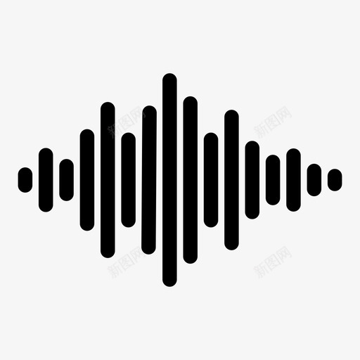 声波音频频率图标svg_新图网 https://ixintu.com 声波 波形 音乐 音频 频率
