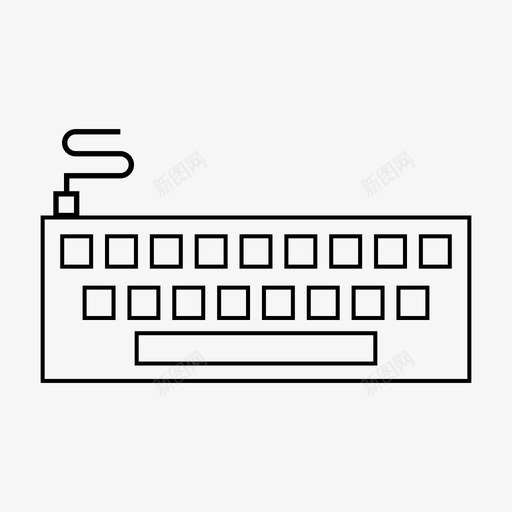 键盘电脑打字图标svg_新图网 https://ixintu.com 商务管理 工作 打字 电脑 键盘
