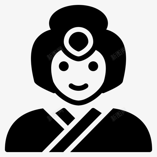 艺妓艺人女性图标svg_新图网 https://ixintu.com 传统 女性 日本人 艺人 艺妓